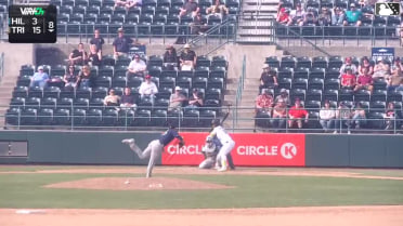 Randy De Jesus doubles (3) on a line drive to left fielder Yerald Nin. Caleb Bartolero scores.