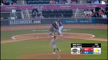 Mark Coley II doubles (1) on a ground ball to left fielder Gustavo Campero. Mike Boeve scores. Eduardo Garcia scores.