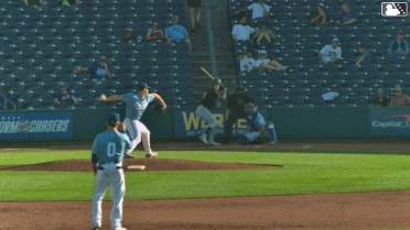 Milan Tolentino homers (10) on a fly ball to center field.