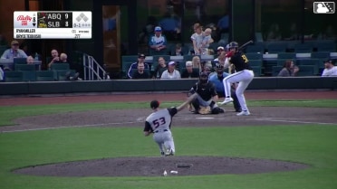 Bryce Teodosio homers (4) on a fly ball to left field.