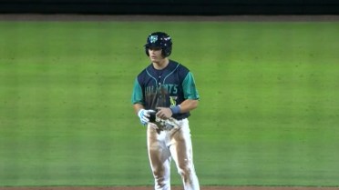 Luke Hill doubles in his pro debut