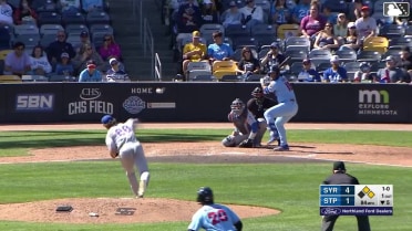 Aaron Sabato homers (25) on a fly ball to right field. Jake Rucker scores. Ben Ross scores.