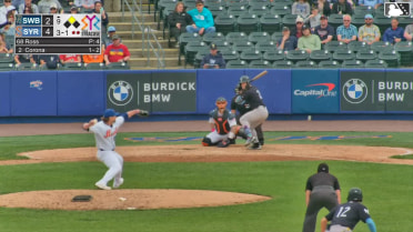 Kenedy Corona doubles (3) on a line drive to left fielder Nick Morabito. Jonathan Ornelas scores.