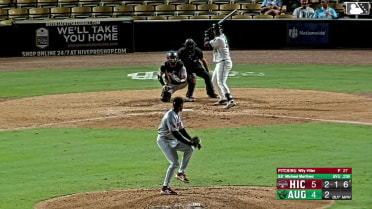 Michael Martinez homers (7) on a fly ball to right field. Junior Garcia scores.