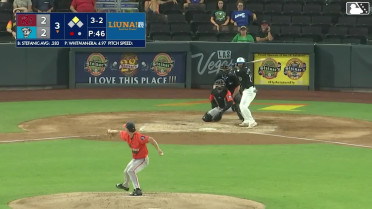 Michael Stefanic doubles (22) on a line drive to center fielder Jonah Cox. Darell Hernaiz scores.
