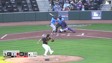 David Mershon out on a sacrifice fly to left fielder Jordan Nwogu. Elijah Dunham scores.