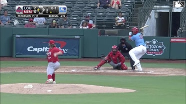 Leo Bernal reaches on a fielder's choice, fielded by shortstop Garrett Hampson. Joshua Báez scores.