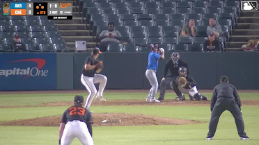 Nick Mitchell singles on a line drive to center fielder Tavian Josenberger. Ralphy Velazquez scores. Jacob Cozart to 2nd.