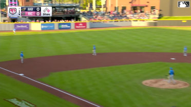 Parks Harber homers (1) on a fly ball to left center field. Scott Bandura scores.