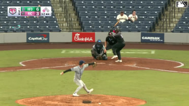 Dakota Jordan singles on a ground ball to second baseman Roc Riggio. Trevor Cohen scores.