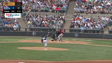 Chase Hampton strikeout his first batter in debut