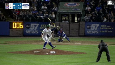 Tayden Hall singles on a sharp ground ball to right fielder Jose Escobar. Daniel Dickinson scores.