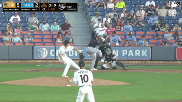 Chris Meyers homers (6) on a fly ball to center field.