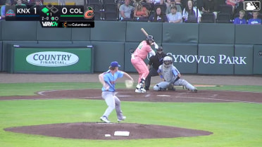 David McCabe singles on a line drive to center fielder Karson Simas. Patrick Clohisy scores.