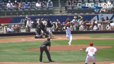 Jorge Alfaro singles on a line drive to center fielder Junior Franco. Spencer Nivens scores.