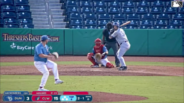 Adam Hackenberg homers (1) on a fly ball to left center field.