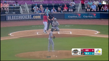 Blake Burke homers (12) on a fly ball to center field.
