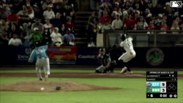 Bryan Ramos homers (6) on a fly ball to center field.