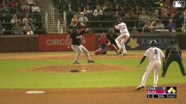 Adam Fogel grounds into a double play, third baseman Cam Collier to second baseman Dominic Pitelli to first baseman Ruben Ibarra. Andy Weber out at 2nd. Adam Fogel out at 1st.