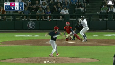 Marco Luciano out on a sacrifice fly to center fielder Dante Nori. Anthony Volpe scores.