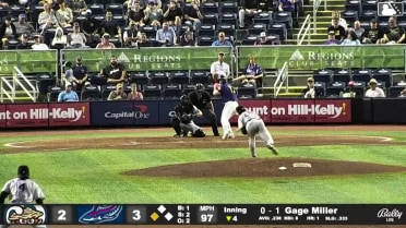 Gage Miller singles on a ground ball to right fielder Damon Keith, deflected by first baseman Blake Burke. Ian Lewis Jr. scores.