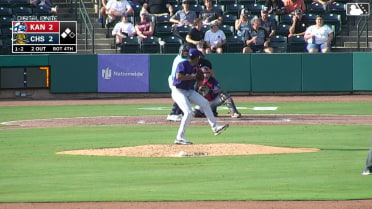 Aldrin Batista strikes out his fifth and final batter