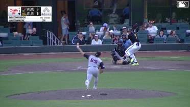 Christian Moore homers (5) on a fly ball to right field.