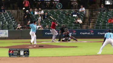Anderdson Rojas singles on a ground ball to left fielder Zach Cole. Santiago Espinal scores.