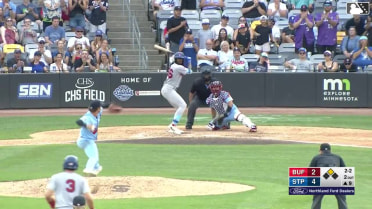 Je'Von Ward singles on a ground ball to left fielder Hendry Mendez. C.J. Stubbs scores.