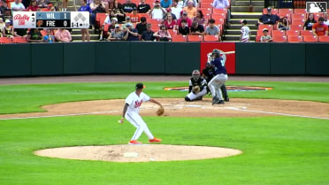 Kevin Bazzell homers (6) on a fly ball to left field.