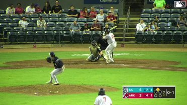 Nick Raposo doubles (8) on a sharp line drive to left fielder Jake Cunningham. Connor Charping scores.