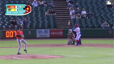 Mark Kolozsvary homers (1) on a fly ball to left field. Juan Villavicencio scores.