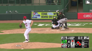 Alfredo Alcantara singles on a ground ball to left fielder Devin Taylor. Ryan McCrystal scores. Yerlin Confidan to 2nd.