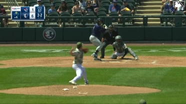 Vincent Perozo homers (1) on a fly ball to right center field. Nick Lorusso scores.