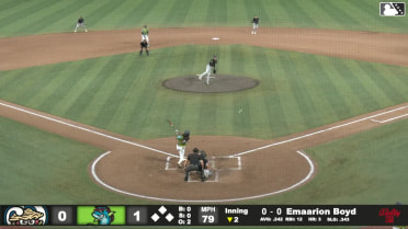 Emaarion Boyd singles on a line drive to right fielder Mark Coley II. Payton Green scores.