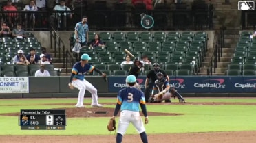 Gustavo Campero homers (5) on a fly ball to center field.