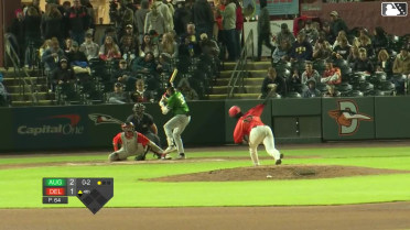 Tanner Smith homers (2) on a fly ball to left field.