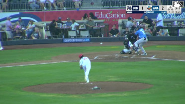 Nate Nankil homers (1) on a line drive to center field.