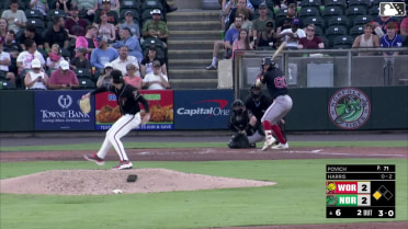Cade Povich In play, run(s) to Brett Harris
