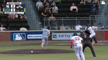 Paxton Kling grounds into a double play, second baseman Bryce Eblin to shortstop Caleb Bonemer to first baseman Anthony DePino. Maxton Martin scores. Arturo Disla to 3rd. Malcolm Moore out at 2nd. Paxton Kling out at 1st.