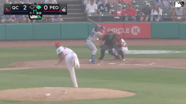 Angel Acosta doubles (5) on a line drive to right fielder José Suárez. Tyriq Kemp scores.