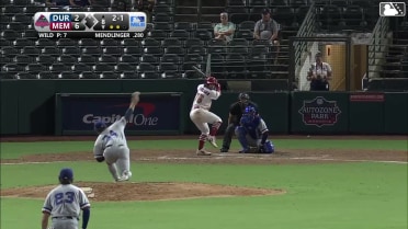 Noah Mendlinger homers (2) on a fly ball to center field.