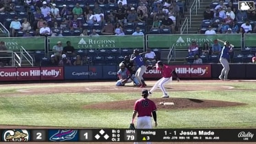 Jesús Made homers (3) on a line drive to left field.