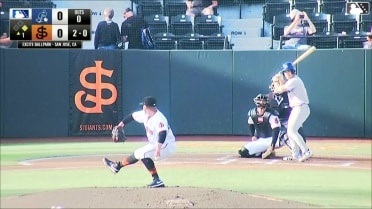 Drew Burress homers (2) on a fly ball to left field. Michael Brooks scores.