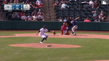 Tanner Schobel homers (5) on a fly ball to left field.