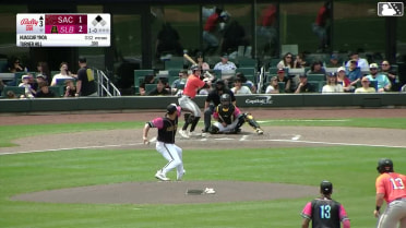 Turner Hill singles on a line drive to center fielder Nelson Rada. Logan Porter scores.
