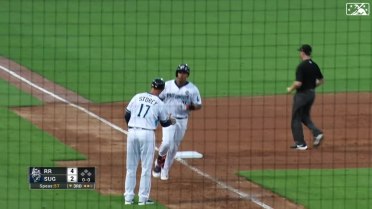 Michael Brantley belts a two-run homer to right field