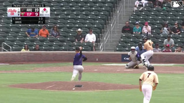 Nick Solak singles on a sharp line drive to left fielder Ryan Ritter. Mason McCoy scores.