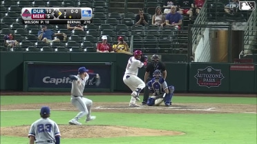 Leo Bernal homers (12) on a fly ball to right field. Thomas Saggese scores.