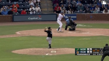 Logan Davidson singles on a soft fly ball to left fielder Jhonkensy Noel. Dom Keegan scores. Justyn-Henry Malloy to 2nd.